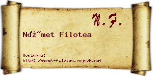 Német Filotea névjegykártya